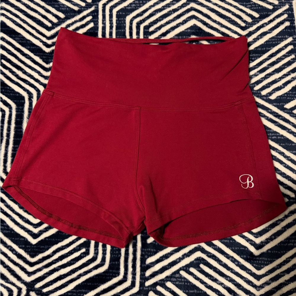 Bombshell Sportswear High-Waisted Burgundy Shorts